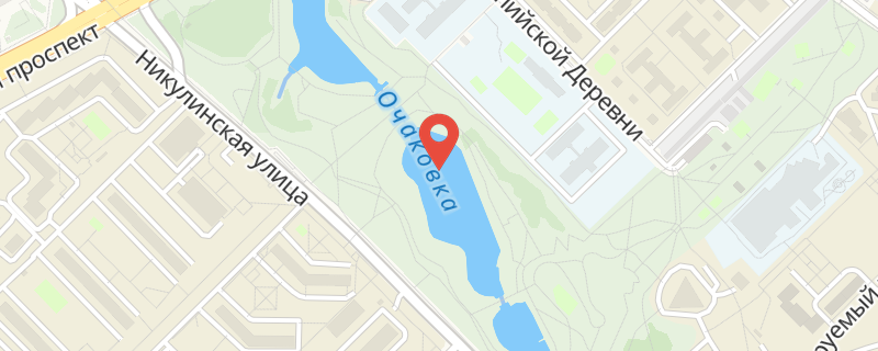 Очаковские пруды на карте