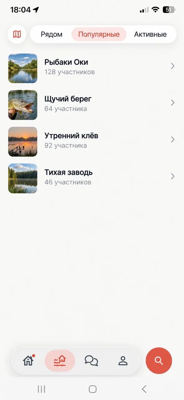 Список рыболовных клубов в Anglers.zone